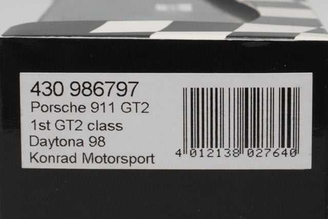 1:43 MINICHAMPS 430986797 Porsche 911 GT2 Evo Daytona 24H Winner 1998 #97