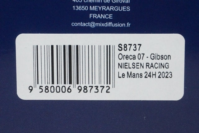 1:43 Spark S8737 ORECA 07 GIBSON NIELSEN RACING Le Mans 24H 2023 #14 R. Sales / M. Bechet
