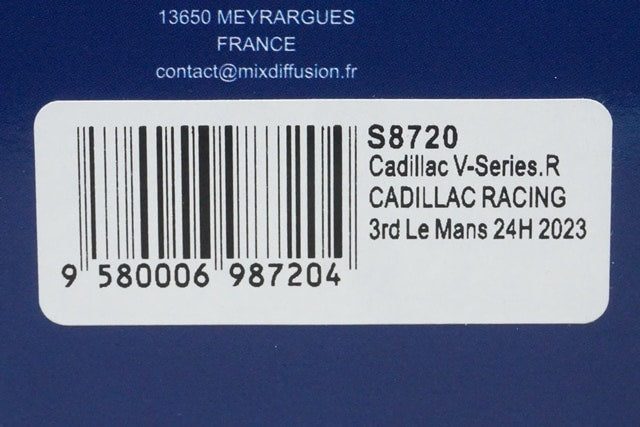 1:43 Spark S8720 Cadillac V-Series.R Cadillac Racing Le Mans 24H 3rd 2023 #2