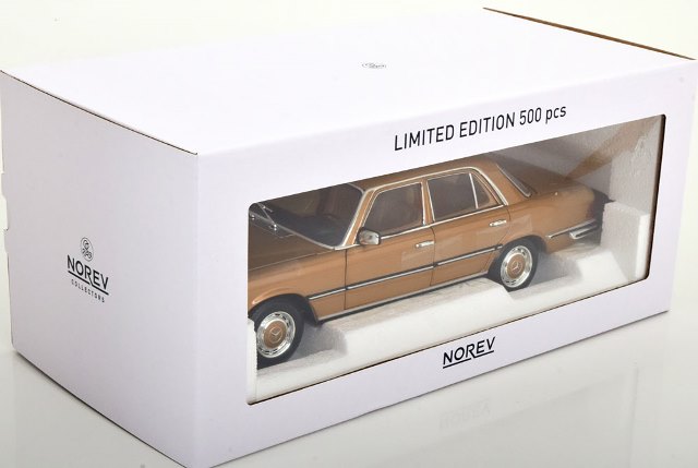 183970 NOREV 1:18 Scale Mercedes 350 SE W116 1973 Gold Metallic MODELISSIMO Custom Order