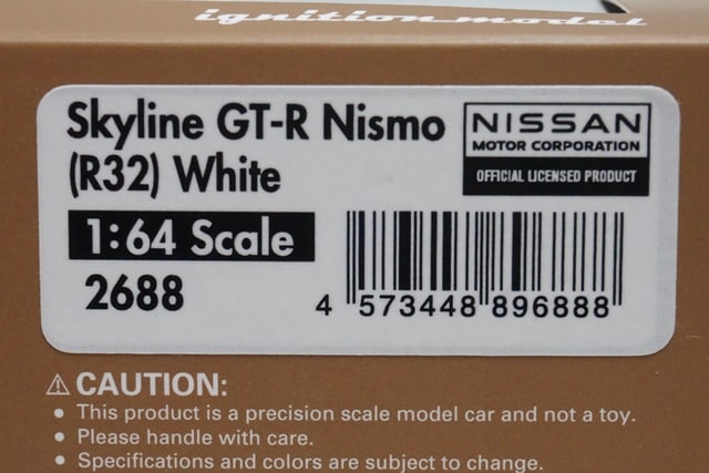 1:64 ignition model IG2688 Nissan Skyline GT-R Nismo (R32) White model car