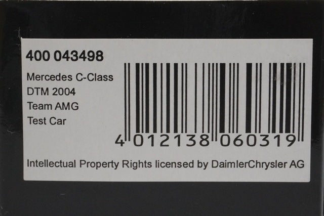1:43 MINICHAMPS 400043498 Mercedes-Benz C-Class DTM Hockenheim Test 2004 #8 model car