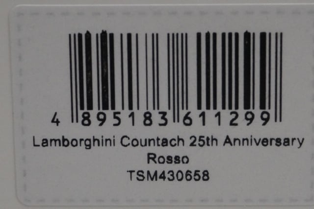 1:43 TSM Model TSM430658 Lamborghini Countach 25th Anniversary Rosso model car