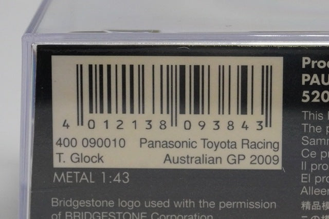 1:43 MINICHAMPS 400090010 Panasonic Toyota Racing Australian GP 2009 #10 model car