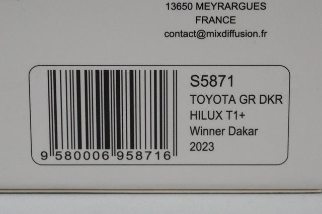 1:43 Spark S5871 Toyota GR DKR Hilux T1+ Dakar 2023 #200 model car