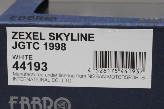 1:43 EBBRO 44193 Nissan ZEXEL Skyline JGTC 1998 #2 model car