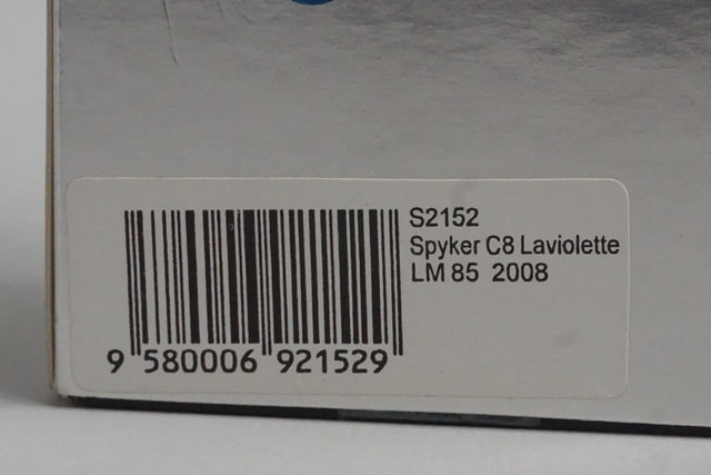 1:43 Spark S2152 Spyker C8 Laviolette Le Mans 85 2008 model car