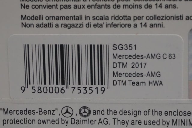 1:43 Spark SG351 Mercedes-AMG C63 DTM Team HWA 2017 #22