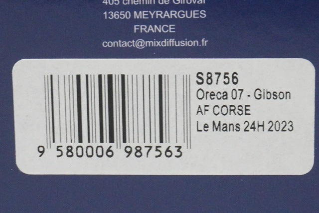 1:43 Spark S8756 Oreca 07 Gibson AF CORSE Le Mans 24H 2023 #80