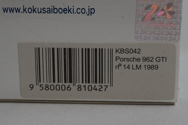 1:43 SPARK KBS042 Porsche 962 GTI LM Le Mans 1989 #14 CABIN