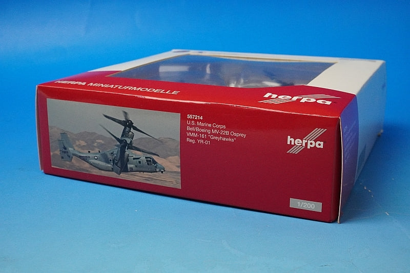 1:200 MV-22B Osprey USMC 3rd Marine Aircraft Wing 161st Medium Tiltrotor Squadron Grayhawks Miramar Air Base 557214 Herpa