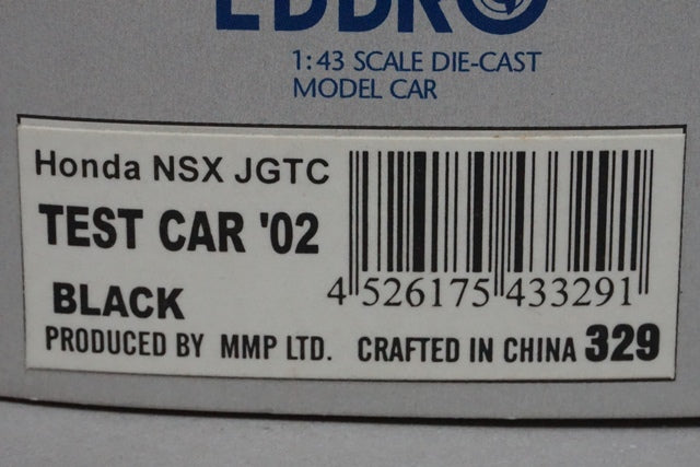 1:43 EBBRO 43329 Honda Dome Mugen NSX JGTC 2002 Test Car