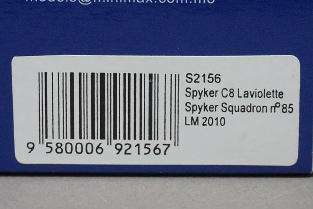 1:43 Spark S2156 Spyker C8 Laviolette Squadron Le Mans 2010 #85