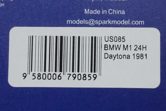 1:43 Spark US085 BMW M1 Daytona 24H 1981 #14 H-J.Stack W.Brun A.Gebhardt model car