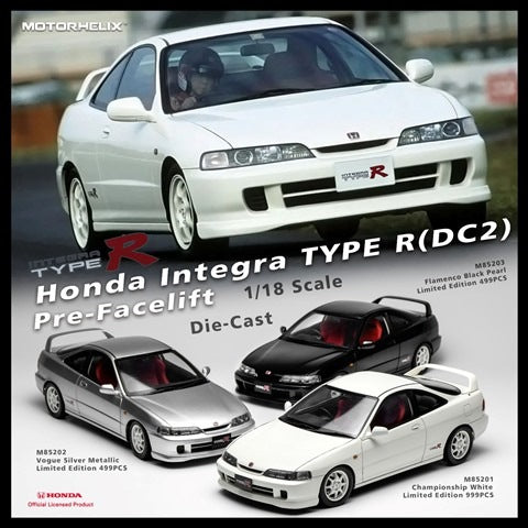 M85202 MOTORHELIX 1:18 Honda Integra Type R DC2 Early Version Vogue Silver Metallic model car