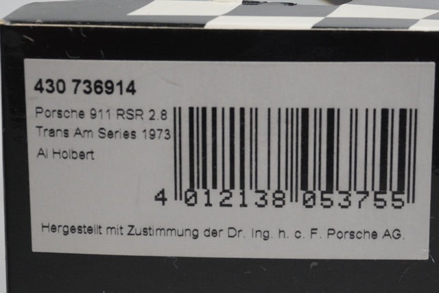 1:43 MINICHAMPS 430736914 Porsche 911 Carrera RSR 2.8 1973 #14 model car