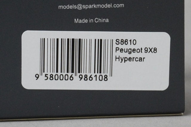 1:43 Spark S8610 Peugeot 9X8 Hypercar model car