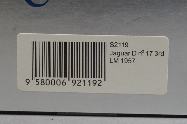 1:43 Spark S2119 Jaguar D Le Mans 3rd 1957 #17 J. Lucas model car