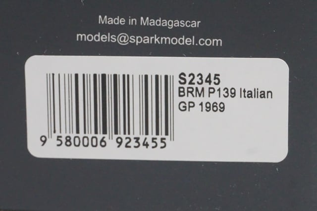 1:43 Spark S2345 BRM P139 Italian GP 1969 #12 J. Oliver model car