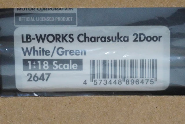 1:18 ignition model IG2647 LB-WORKS Charaska 2-Door White/Green with Yuma Kato Figure