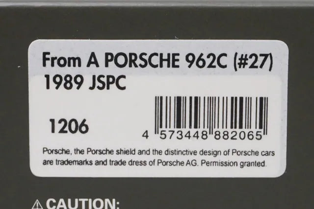 1:43 ignition model IG1206 From A Porsche 962C JSPC 1989 #27