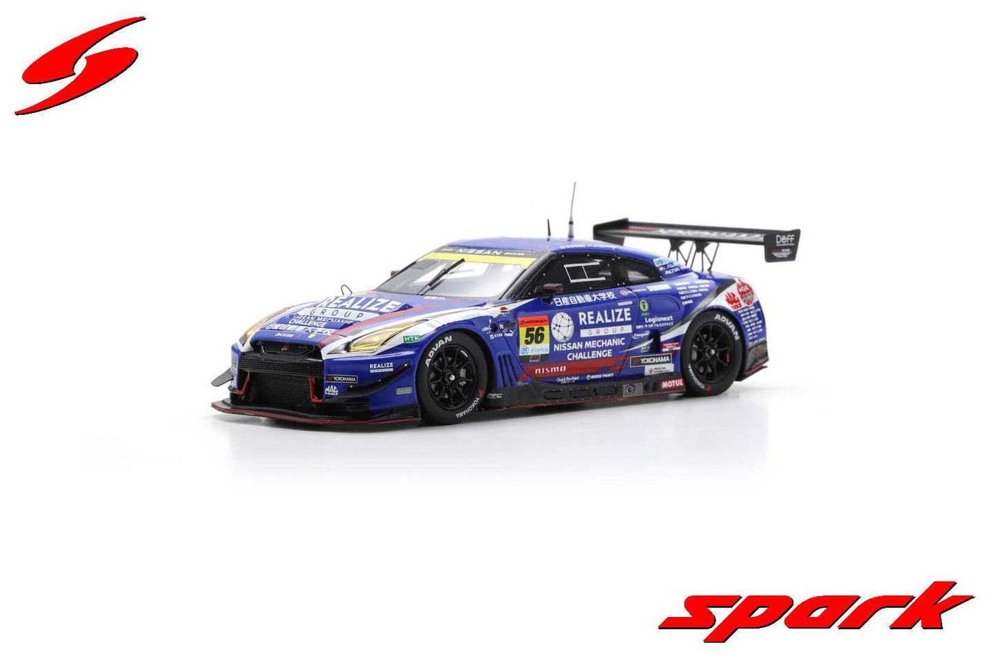 SGT177 Spark 1:43 REALIZE NISSAN MECHANIC CHALLENGE GT-R KONDO RACING GT300 SUPER GT 2024 #56 D. Sasaki - J-Paulo Oliveira