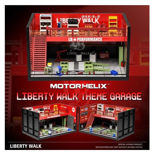 M90218 MOTORHELIX 1:64 LB Theme Garage Red