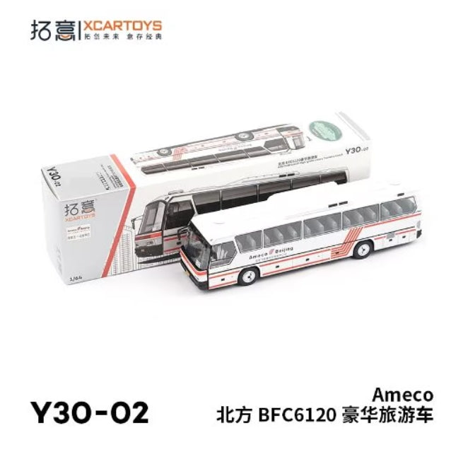 Y30-02 拓意 XCARTOYS 1:64 Bayfan BFC6120 Tourist Bus Ameco