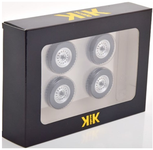 KKDCACC013 KK scale 1:18 Volkswagen VW T3 Syncro Tire Set with spoke rims silver