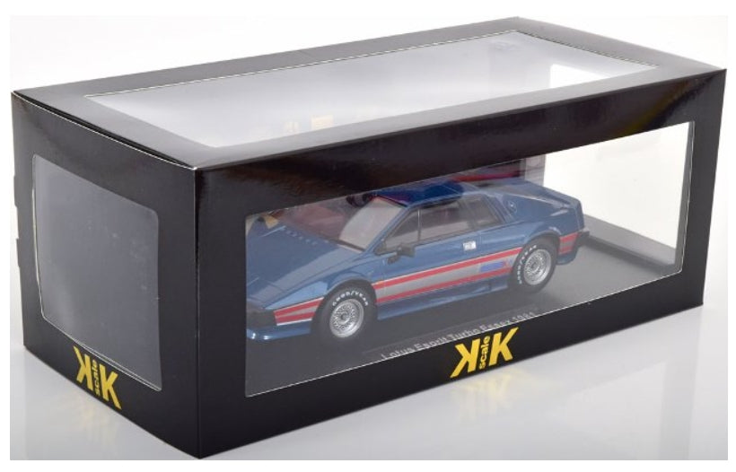 KKDC181193 KK scale 1:18 Lotus Esprit Turbo 1981 Essex Blue Metallic/Silver/Red