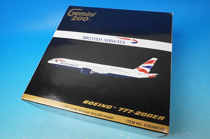1:200 B777-200ER British G-YMMO G2BAW149 Gemini airplane model