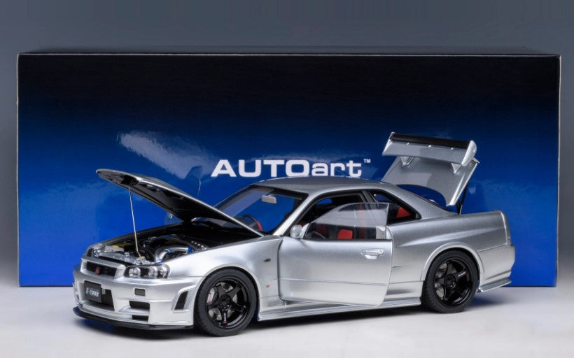 77461 AUTOart 1:18 Nissan NISMO R34 GT-R Z-tune silver model car