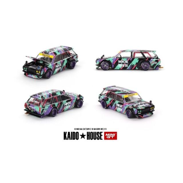 KHMG144 TSM MINI-GT 1:64 Nissan Datsun Street 510 Wagon HKS V1 (Right-hand drive)