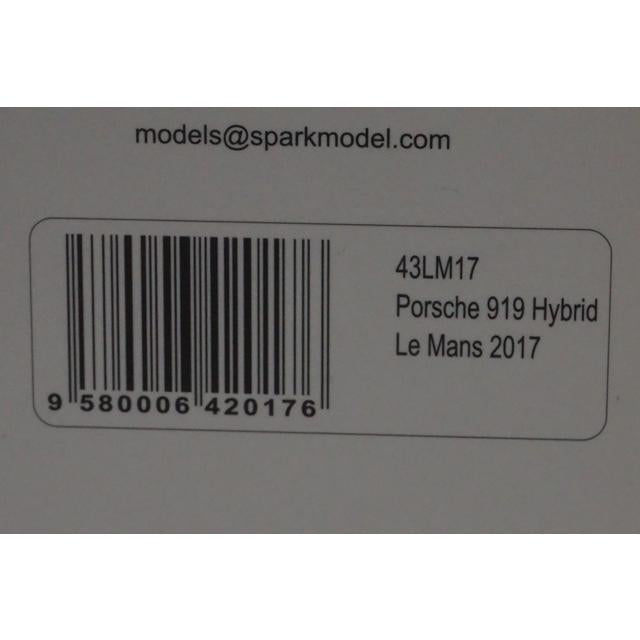 1:43 SPARK 43LM17 Porsche 919 Hybrid LM Winner 2017 #2 model car