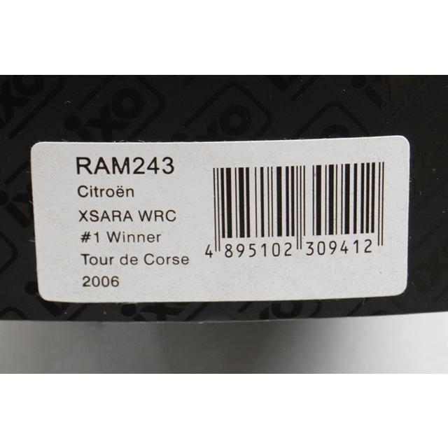 1:43 ixo RAM243 Citroen Xsara WRC Tour de Corse 2006 #1 S.Loeb D.Elena model car