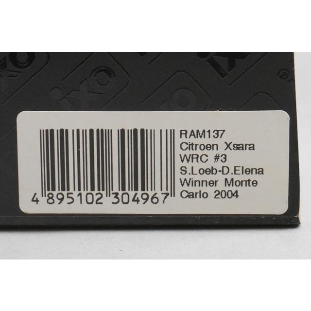 1:43 ixo RAM137 Citroen Xsara WRC Monte Carlo 2004 #3 S.Loeb D.Elena model car