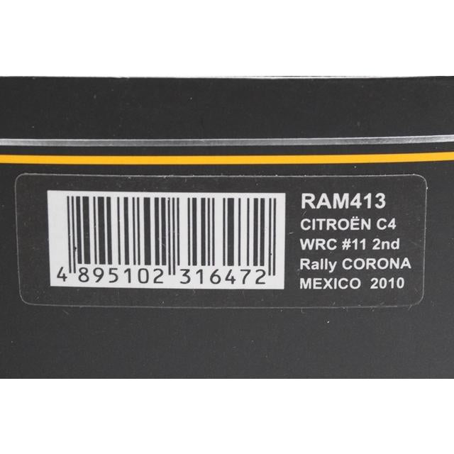 1:43 ixo RAM413 Citroen C4 WRC Mexico Rally 2nd 2010 #11 P. Solberg D. Mills model car