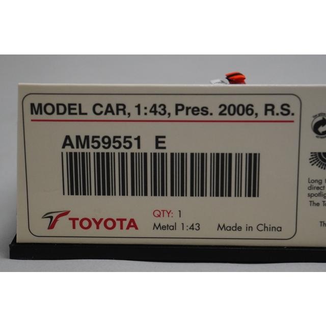1:43 MINICHAMPS AM59551E Panasonic Toyota Racing Presentation 2006 #7 model car