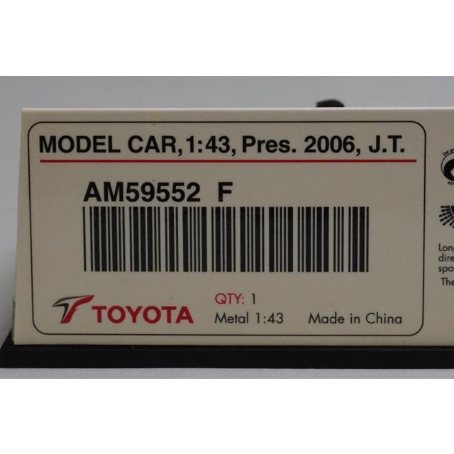 1:43 MINICHAMPS AM59552F Panasonic Toyota Racing Presentation 2006 #8 J.Trulli model car