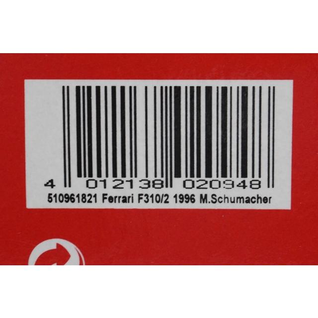 1:18 MINICHAMPS 510961821 Ferrari F310/2 1996 #1 M. Schumacher model car