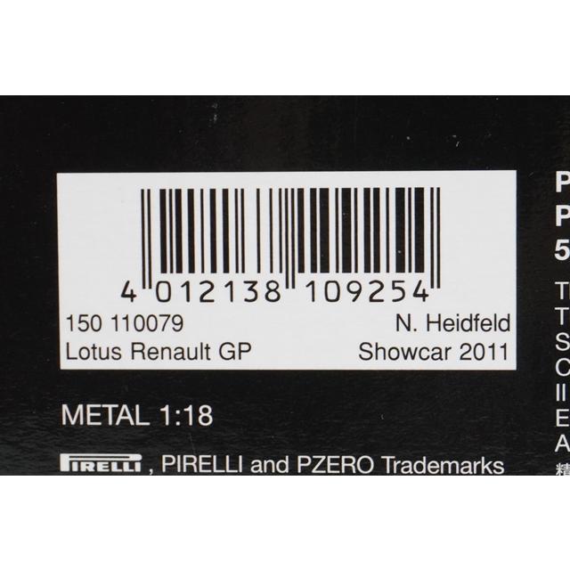 1:18 MINICHAMPS 150110079 Lotus Renault GP Show Car 2011 #9 N. Heidfeld model car