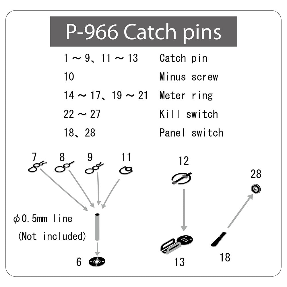 P966 Model Factory Hiro Photo etched parts for catch pin