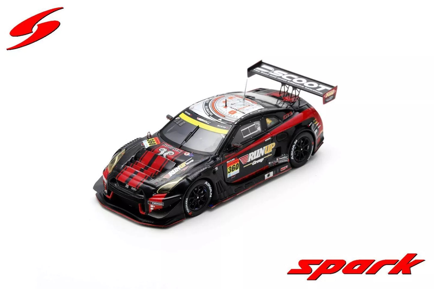 SGT185 Spark 1:43 RUNUP RIVAUX GT-R TOMEI SPORTS GT300 SUPER GT 2024 #360 model car