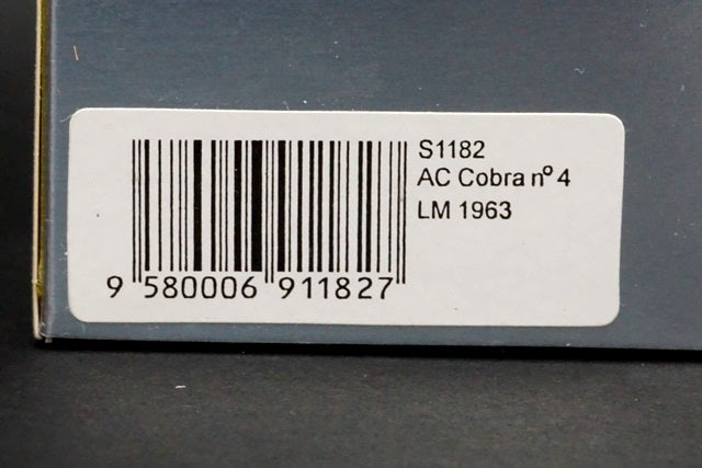 1:43 SPARK S1182 AC Cobra Le Mans LM 1963 #4 E.Hugus-P.Jopp