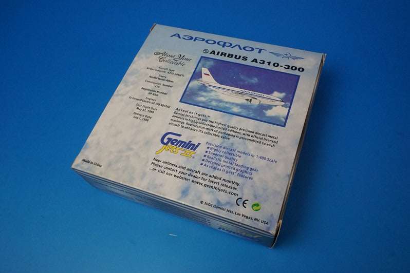 1:400 A310-300 Aero Float VP-BAG GJAFL340 Gemini