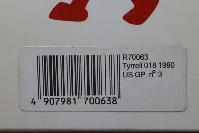 1:43 Reve R70063 Tyrrell 018 US GP Satoru Nakajima 1990 #3 model car