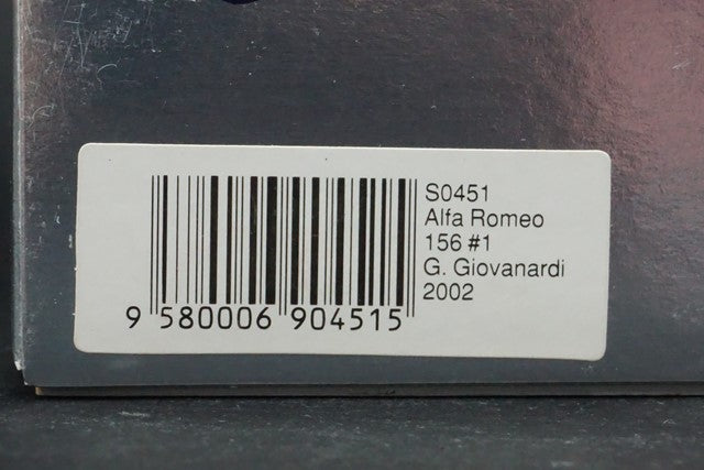 1:43 SPARK S0451 Alfa Romeo 156 GTA ETCC 2002 Champion #1 F.Giovanardi