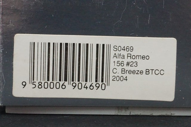 1:43 SPARK S0469 Alfa Romeo 156 GTA BTCC 2004 #23 C.Breeze