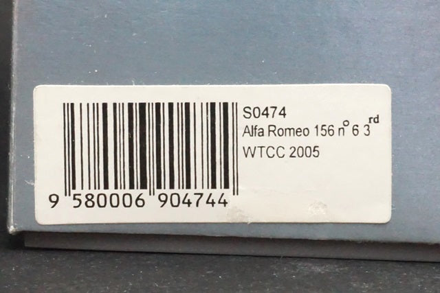 1:43 SPARK S0474 Alfa Romeo 156 WTCC 2005 #6 Fabrizio Giovanardi