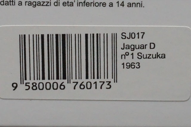 1:43 SPARK SJ017 Jaguar D Suzuka 1963 #1